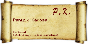Panyik Kadosa névjegykártya